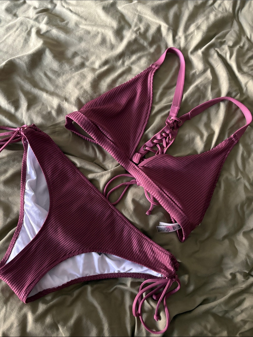 Victoria’s Secret Pink Burgundy Bikini Set